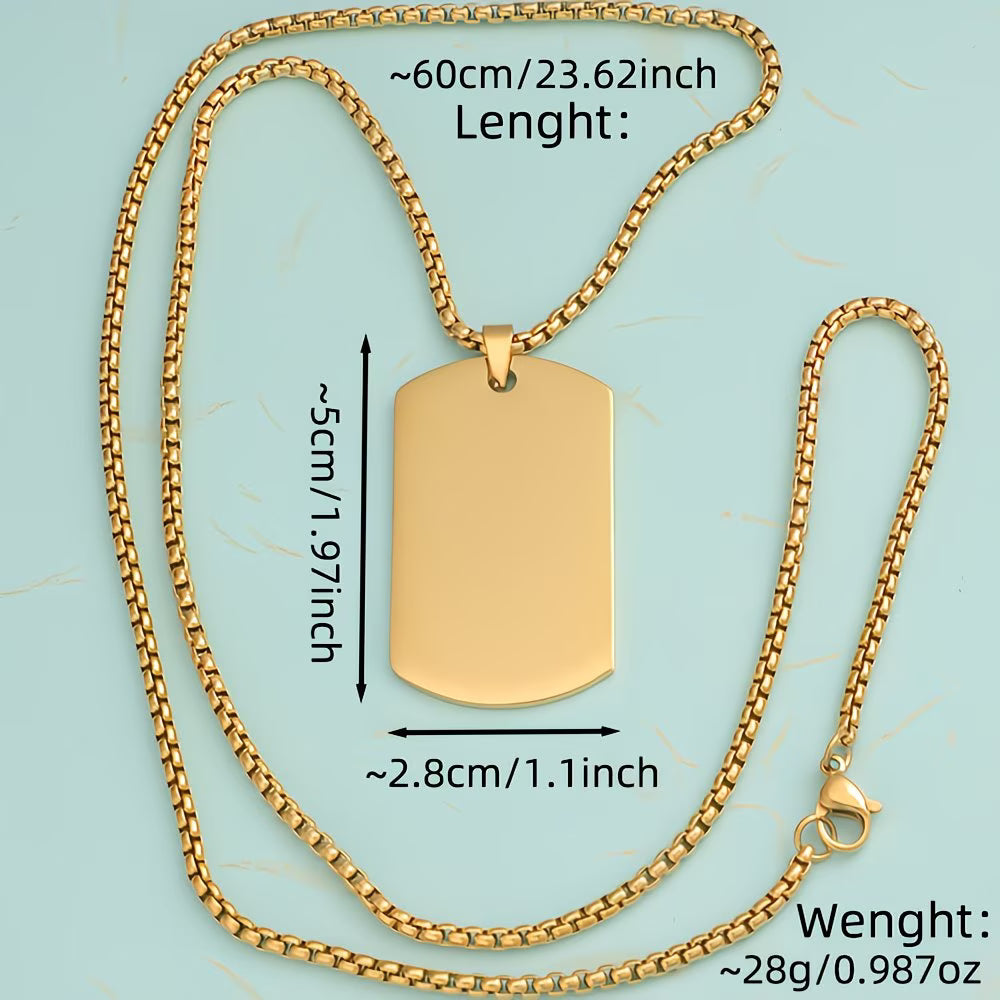 Custom Dog Tag Necklace - Photo & Text Gift