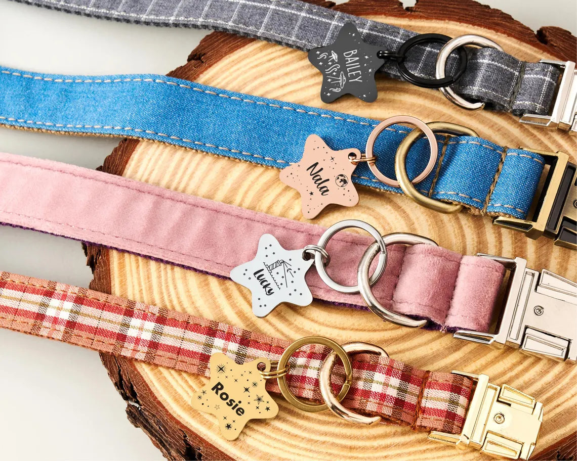 Star Pet ID Tag - Personalized Engraved