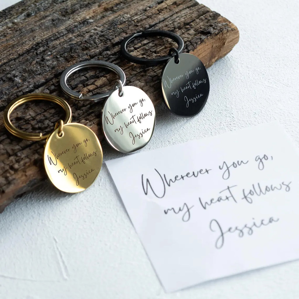 Handwriting Engraved Keychain - Personalized