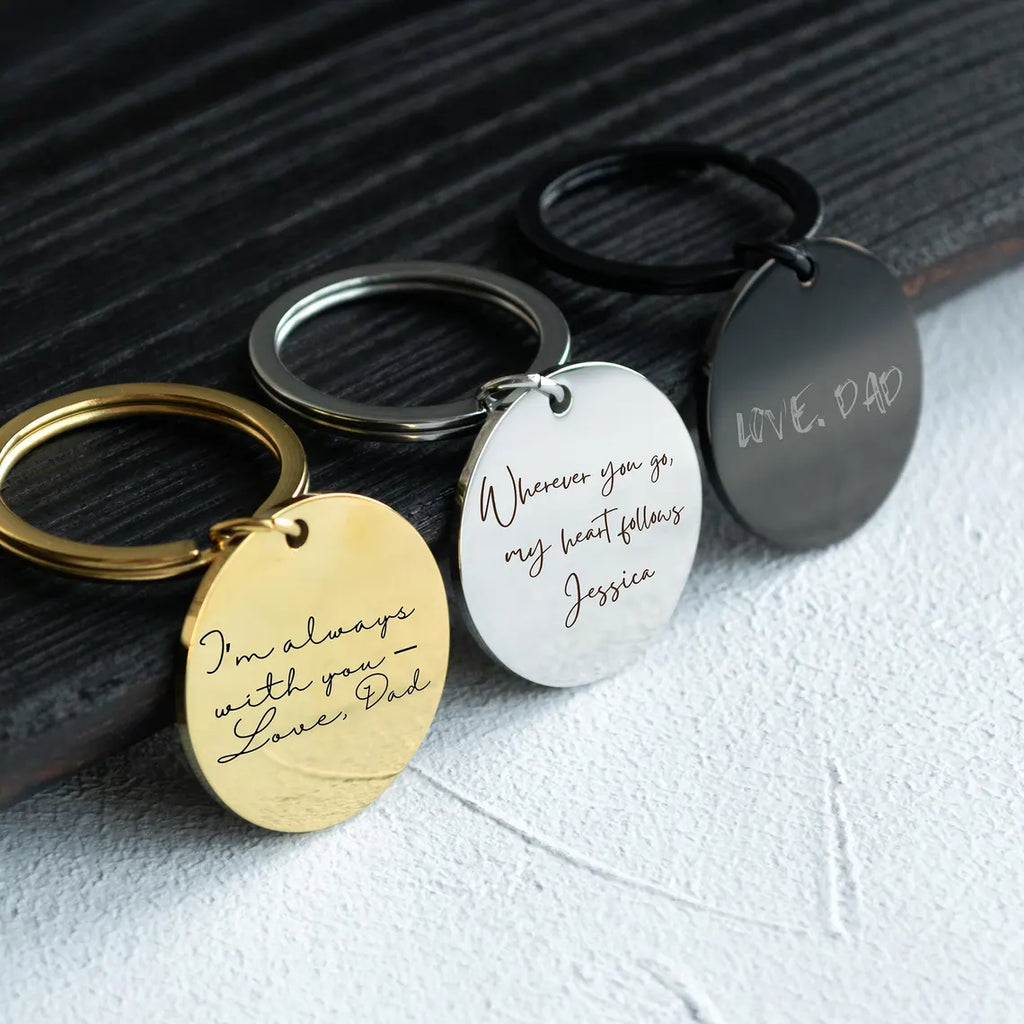 Handwriting Engraved Keychain - Personalized