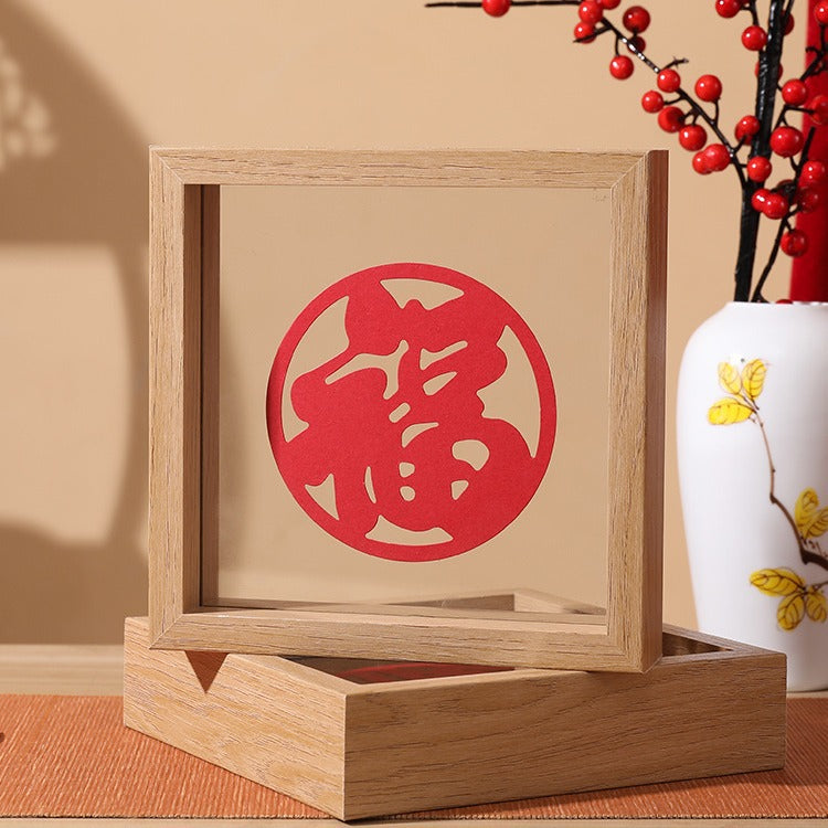 Double Happiness Wooden Frame - Wedding Decor