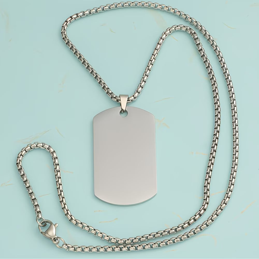 Custom Dog Tag Necklace - Photo & Text Gift