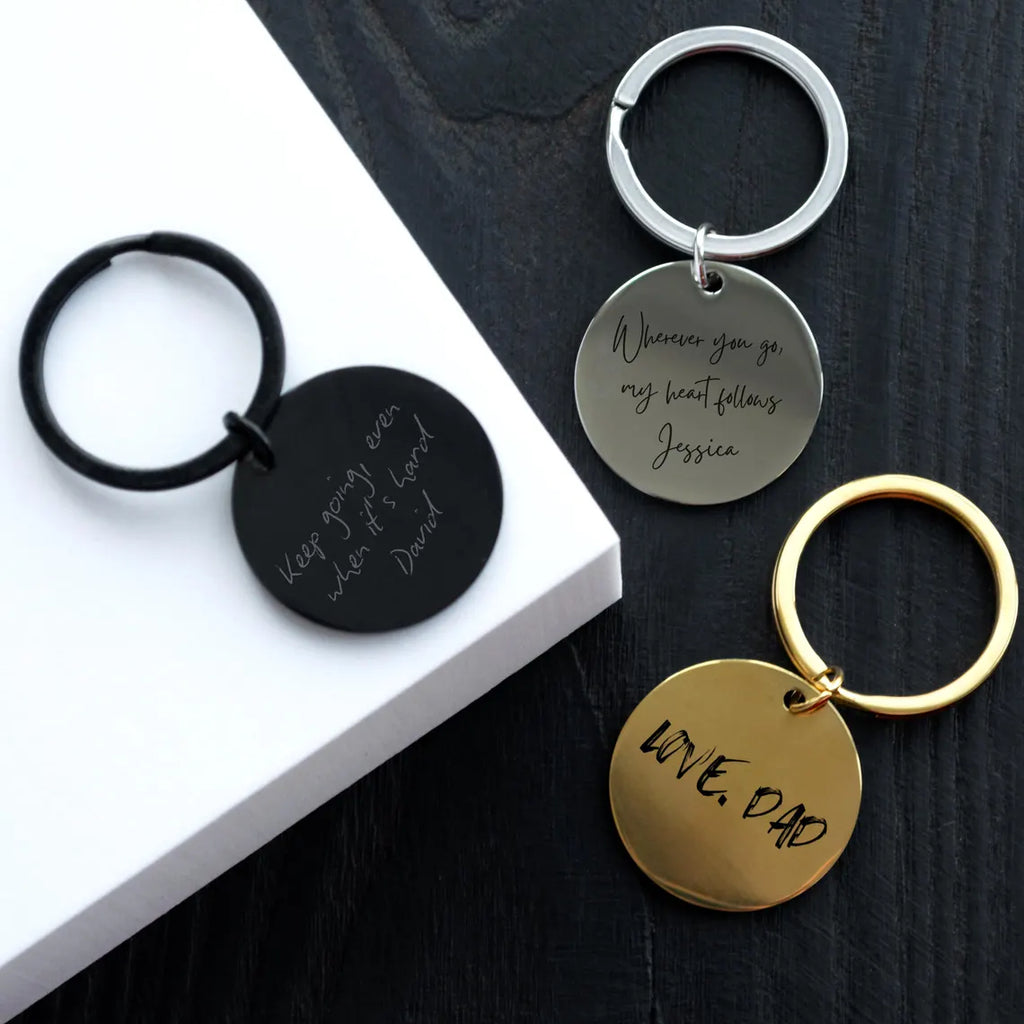 Handwriting Engraved Keychain - Personalized