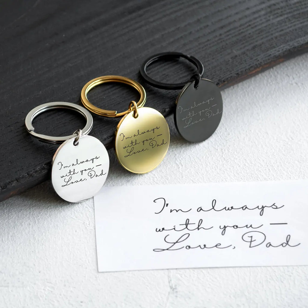 Handwriting Engraved Keychain - Personalized