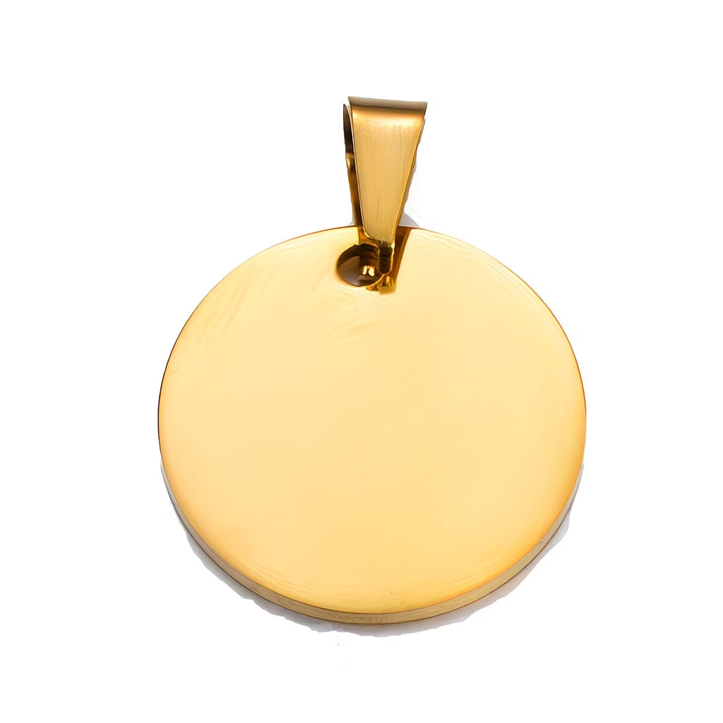 Pet Round Tag - Engraved Steel ID Tag