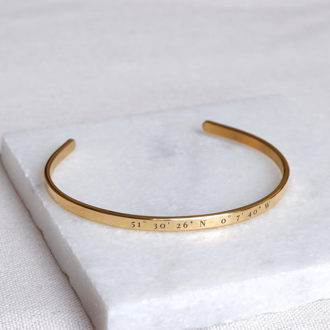 Engraved Cuff Bangle - Custom Message Gift