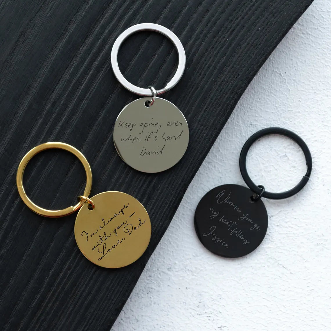 Handwriting Engraved Keychain - Personalized