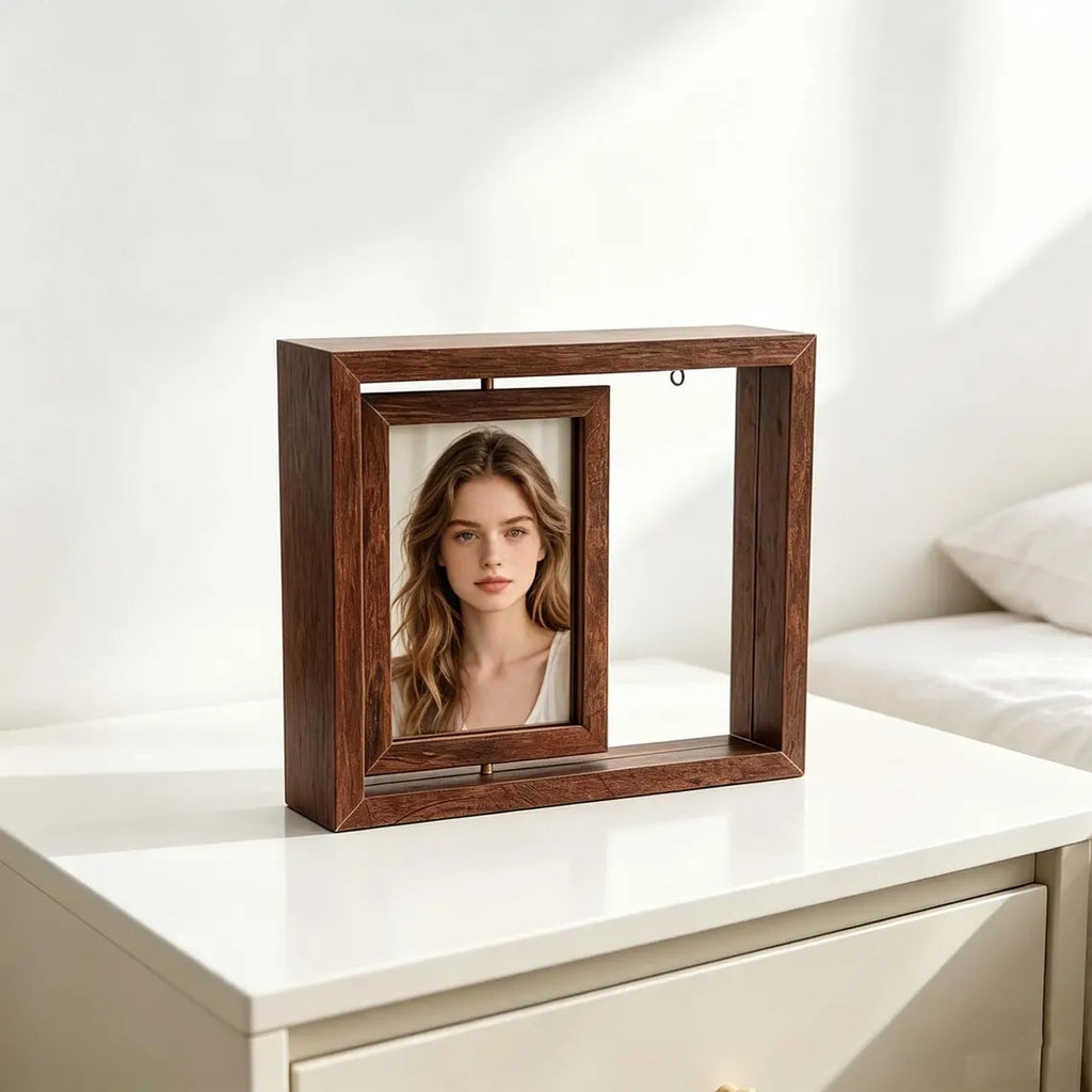 Custom Wooden Photo Book with Light - Gift