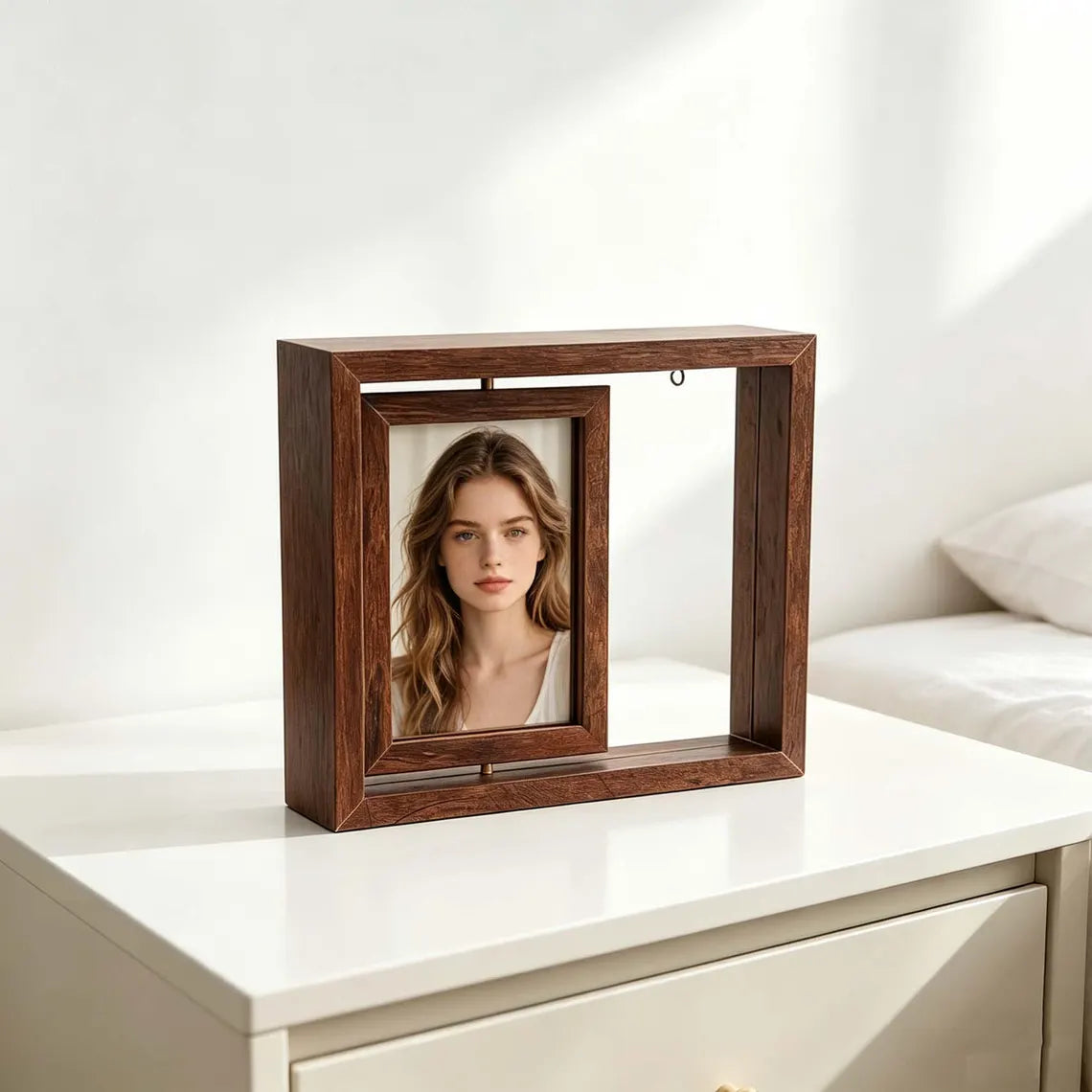 Custom Wooden Photo Book with Light - Gift