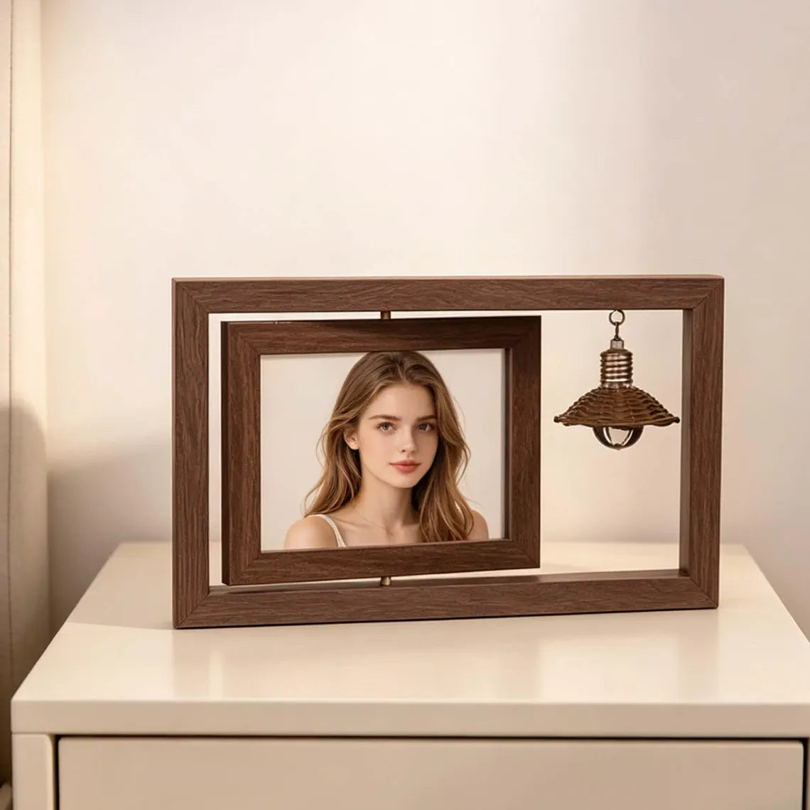 Custom Wooden Photo Book with Light - Gift