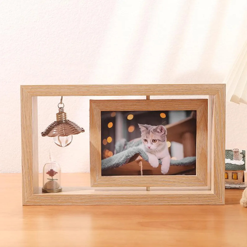 Custom Wooden Photo Book with Light - Gift